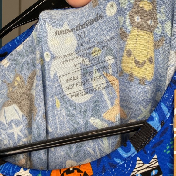 Muse Threads Kids Halloween Bamboo Tutu Dress Blue Cat Print Size 10/11 NWT - Picture 5 of 5